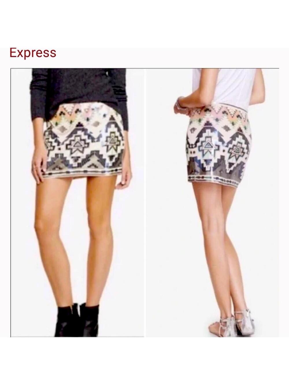 Express sequin mini skirt - sz S Small